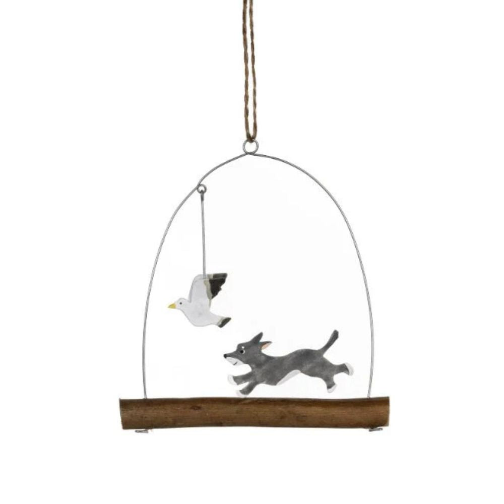 Shoeless Joe Chasing Seagulls Hanging Decoration