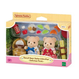 Sylvanian Families Biscuit Bear Brother & Sister Delicious Picnic