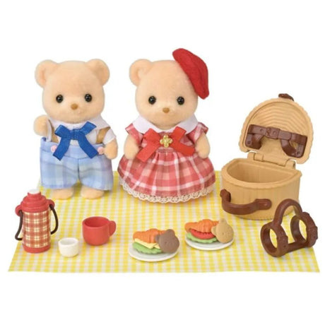 Sylvanian Families Biscuit Bear Brother & Sister Delicious Picnic