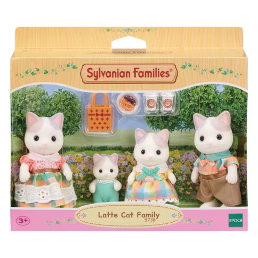 Sylvanian Families Latte Cat Family