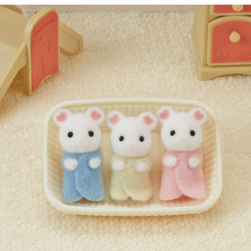 Sylvanian Families Marshmallow Mouse Triplets