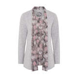 TIGI Blur Dot Mock Cardigan Top - Grey