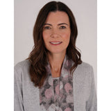 TIGI Blur Dot Mock Cardigan Top - Grey