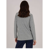 TIGI Button Wrap Collar Long Sleeve Top - Mint Green - T26-08A