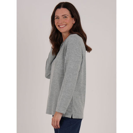 TIGI Button Wrap Collar Long Sleeve Top - Mint Green - T26-08A