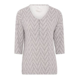 TIGI Chevron Zip Front Top - Grey