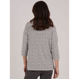 TIGI Chevron Zip Front Top - Grey