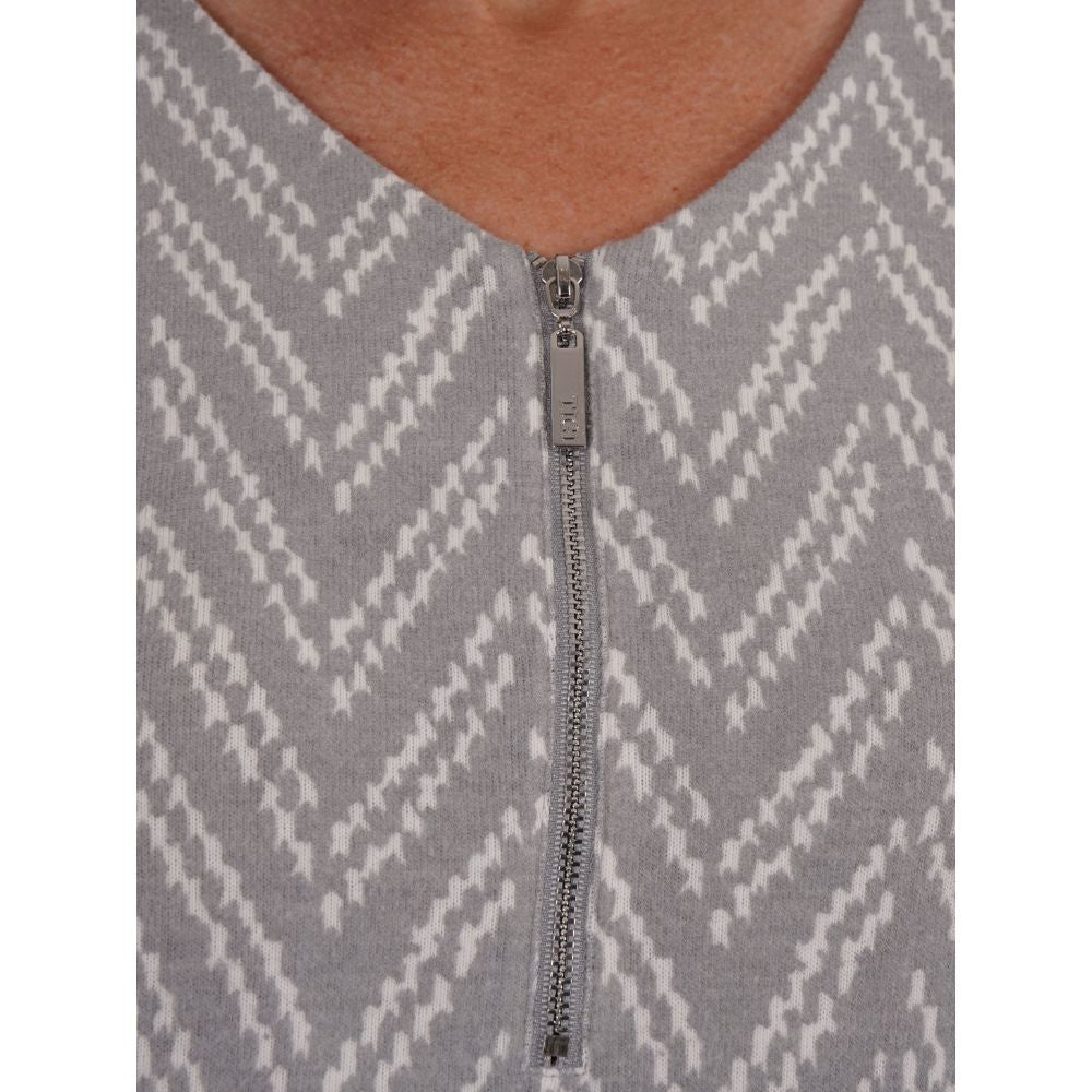 TIGI Chevron Zip Front Top - Grey