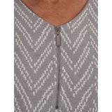 TIGI Chevron Zip Front Top - Grey