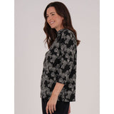 TIGI Floral Jacquard Turtle NeckTop - Mono