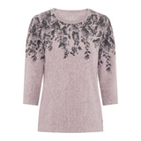 TIGI Floral  Neck Cascade Print Top - Rose - T26-07F