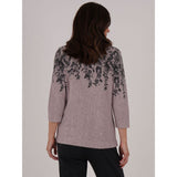 TIGI Floral  Neck Cascade Print Top - Rose - T26-07F