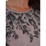 TIGI Floral  Neck Cascade Print Top - Rose - T26-07F