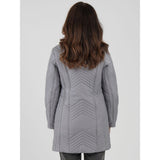 TIGI Chevron Quilted Coat - Grey
