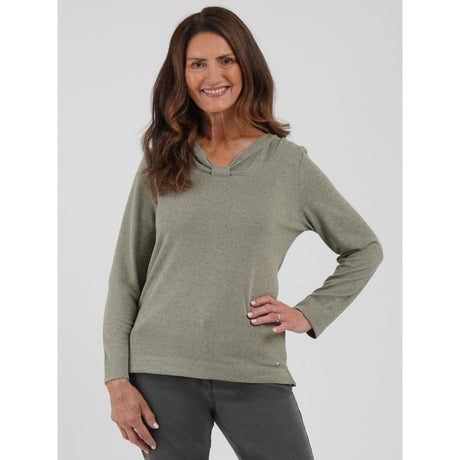TIGI Drape Knot Neckline Top - Basil Green