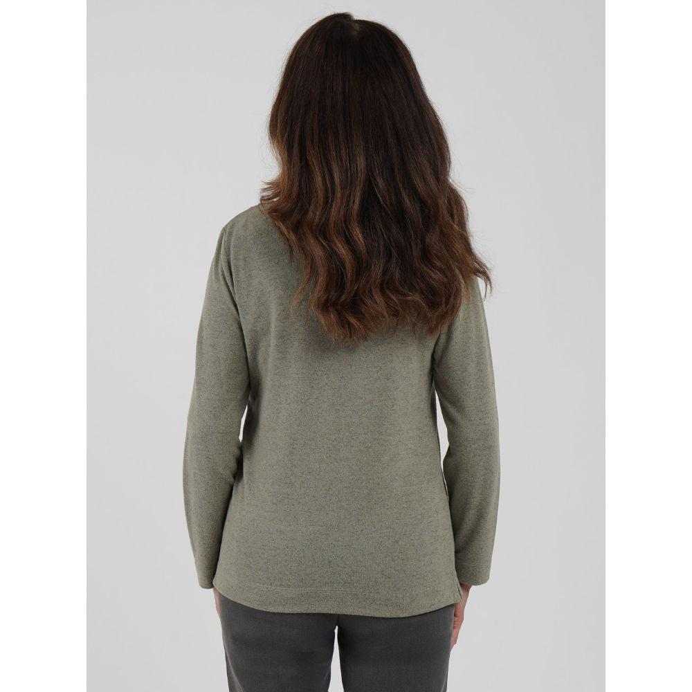 TIGI Drape Knot Neckline Top - Basil Green