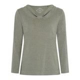 TIGI Drape Knot Neckline Top - Basil Green