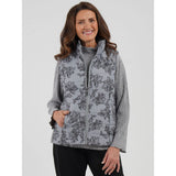 TIGI Floral Padded Gilet - Grey