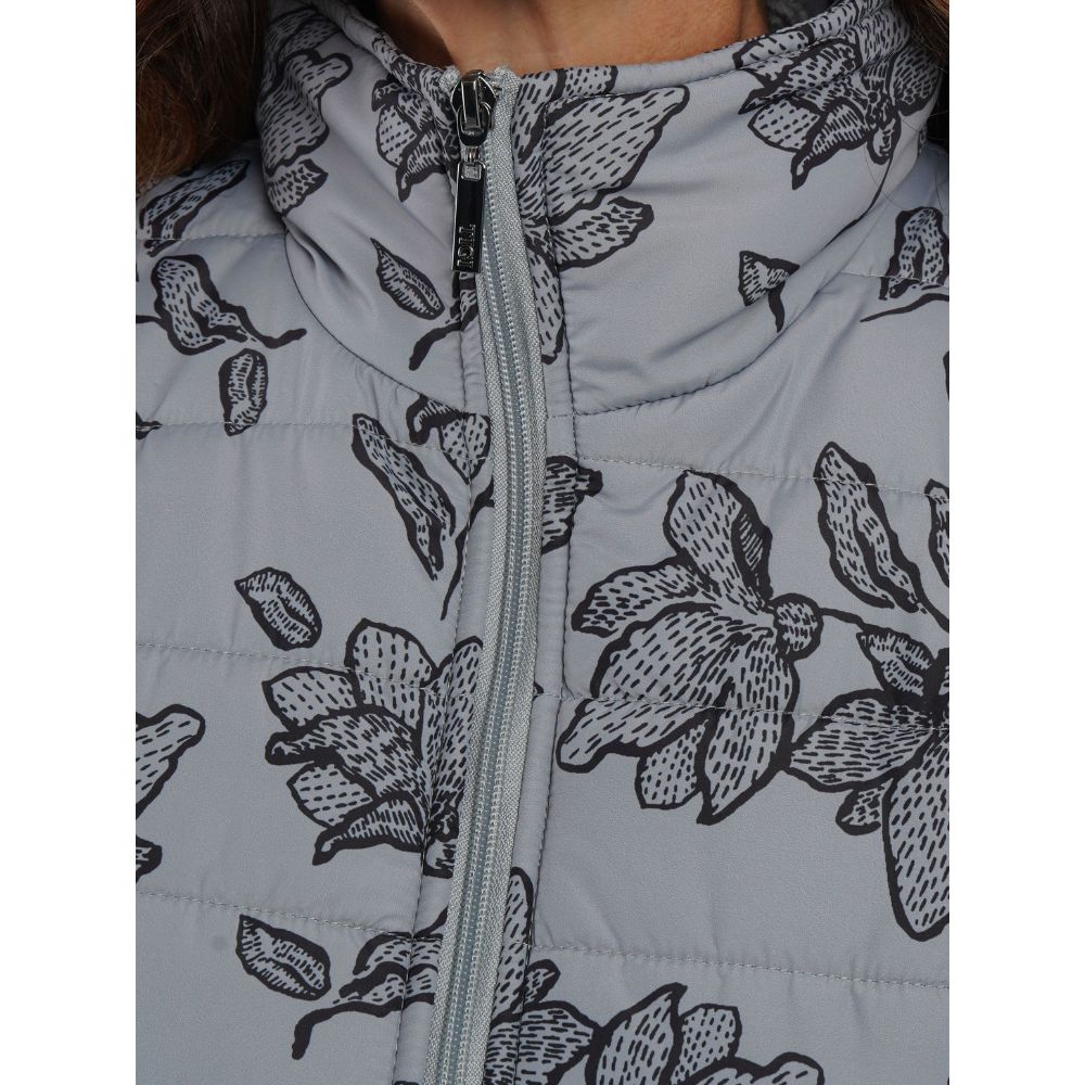 TIGI Floral Padded Gilet - Grey