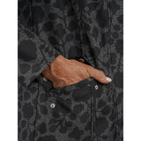 TIGI Floral Print Coat - Charcoal