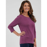 TIGI Zig-Zag Diamante Neckline Top - Purple