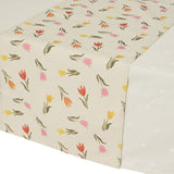 Decoris Polyester & Cotton Tulip Print Table Runner (Choice of 2)
