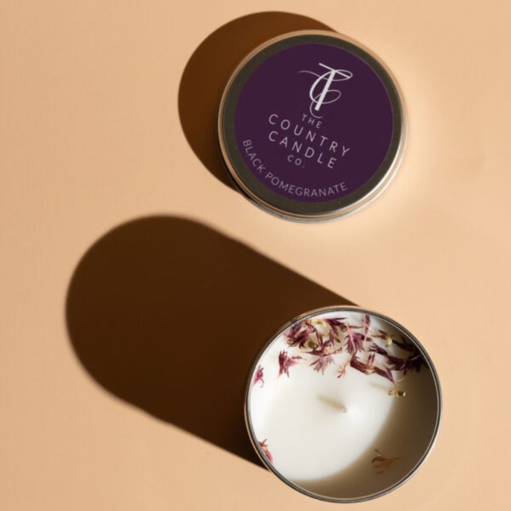 The Country Candle Co Pastels - Black Pomegranate Tin Candle