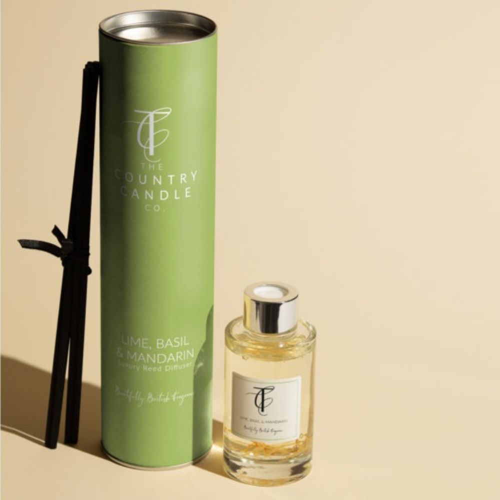 The Country Candle Co Pastels - Lime, Basil & Mandarin 100ml Reed Diffuser