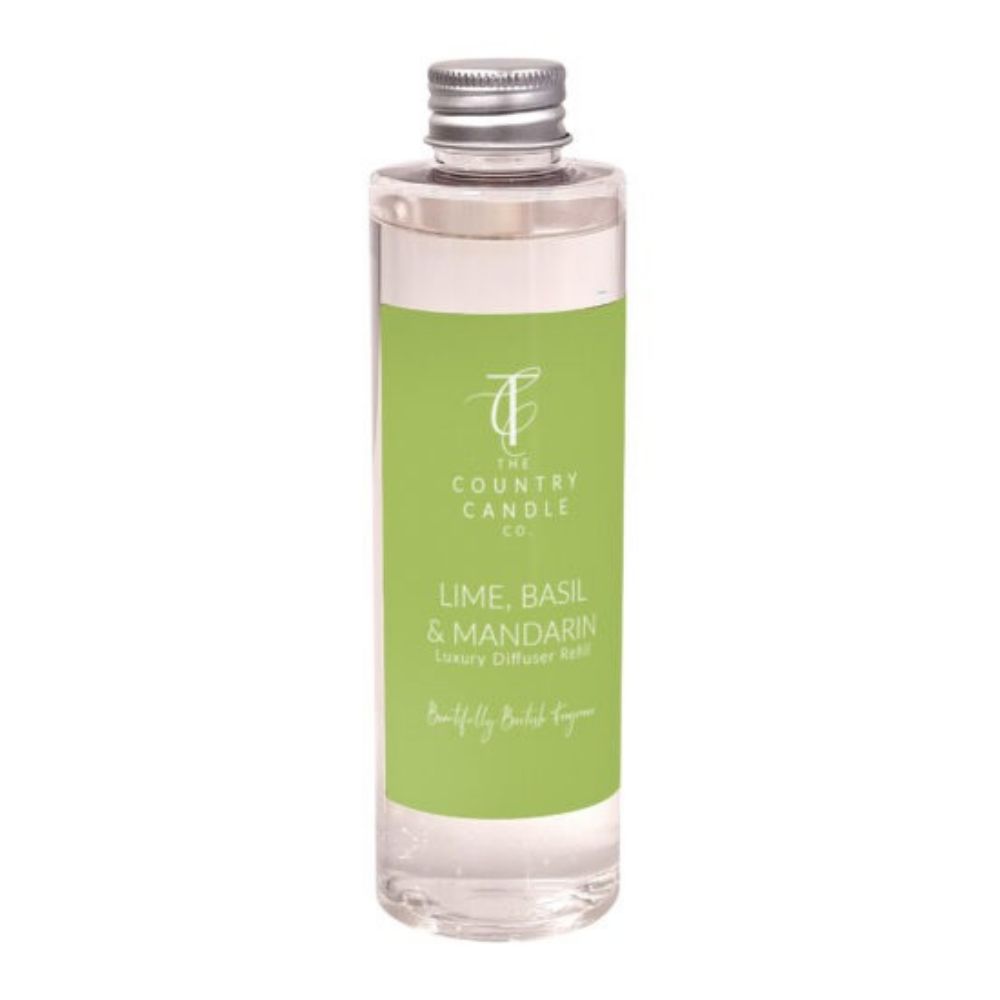 The Country Candle Co Pastels - Lime, Basil & Mandarin 200ml Reed Diffuser Refill