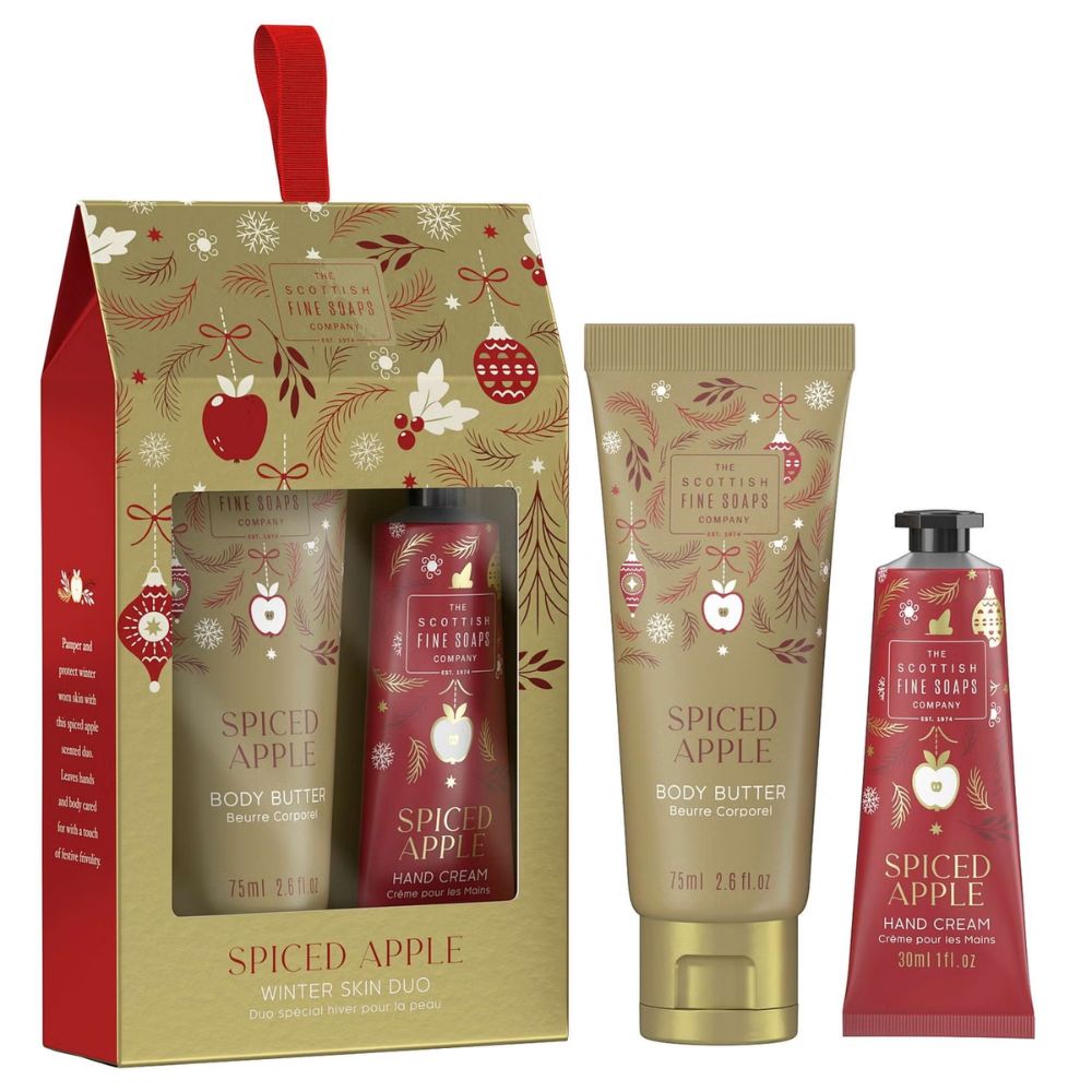 The Scottish Fine Soaps Co Spiced Apple Winter Skin Care Duo Set
