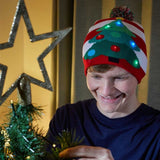 Three Kings Flashing Christmas Tree Beanie