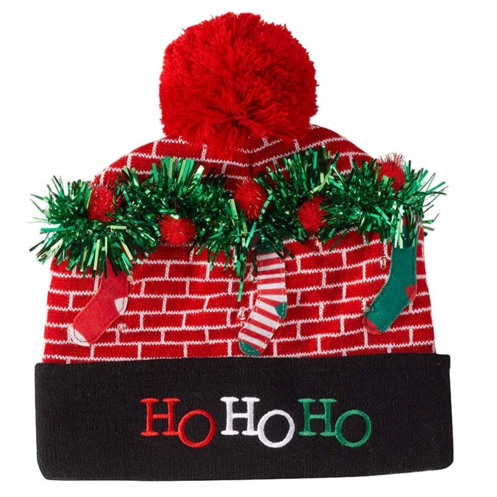 Three Kings Luxury 'Ho Ho Ho' Flashing Beanie