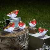 Three Kings Set of 5 LED Acrylic Robins
