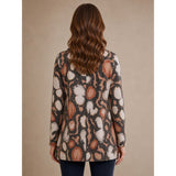 Tigi Abstract Leaf Tunic Top - Grey/Orange