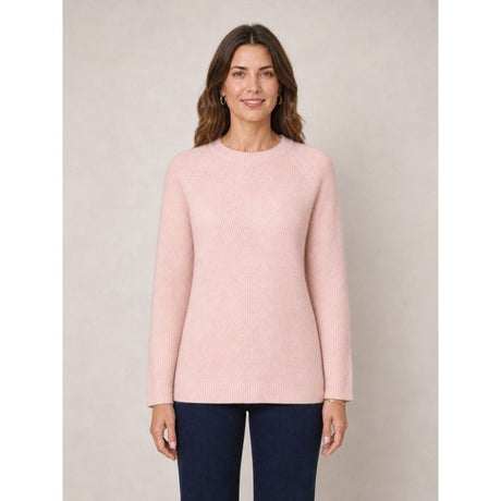 Tigi Chevron Knit Crew Neck Top - Pink
