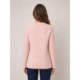 Tigi Chevron Knit Crew Neck Top - Pink