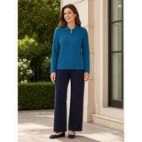 Tigi Collared Zip Detail Cardigan - Blue