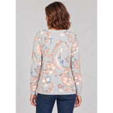 Tigi Crew Neck Floral Squiggle Jumper - Light Blue