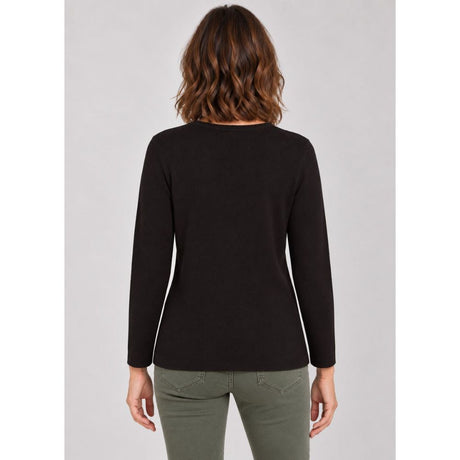 Tigi Embellished Dimante Crew Neck Top - Black