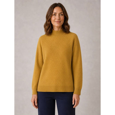 Tigi Lattice Knit Turtle Neck Jumper - Yellow