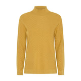 Tigi Lattice Knit Turtle Neck Jumper - Yellow