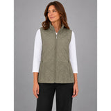 Tigi Padded Embossed Paisley Border Gilet - Khaki Green