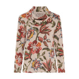 Tigi Persian Floral Cowl Neck Top - Grey