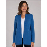 Tigi Rib Detail Open Cardigan - Blue