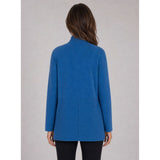Tigi Rib Detail Open Cardigan - Blue