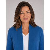 Tigi Rib Detail Open Cardigan - Blue