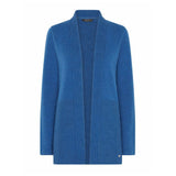 Tigi Rib Detail Open Cardigan - Blue