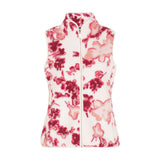 Tigi Soft Floral Fleece Zip Gilet - Ivory/Pink