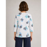 Tigi Stripe And Bloom Print Top - White