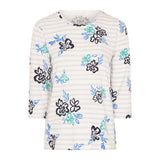 Tigi Stripe And Bloom Print Top - White